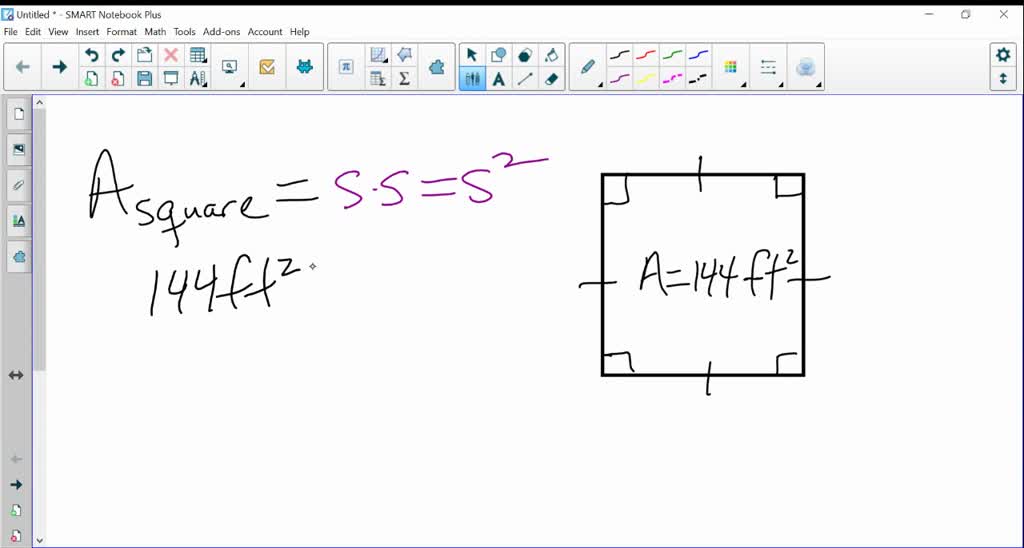 SOLVED Mr. Drew wants to build a square sandbox with an area of 144