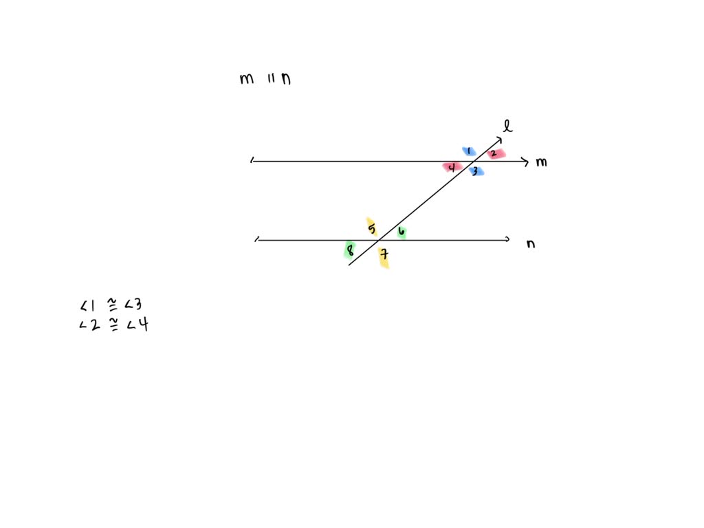 SOLVED: In This Exercise, Parallel Lines Are Cut By The Transversal ...