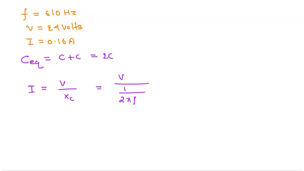 SOLVED Two identical capacitors are connected in parallel to an ac