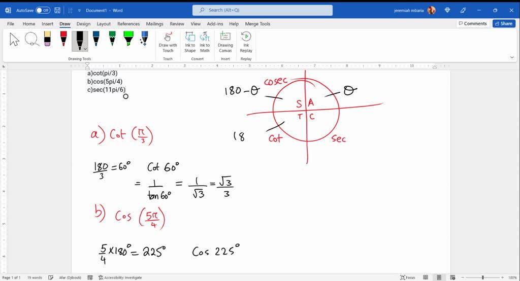 SOLVED Find the exact (no decimal places) values for the following
