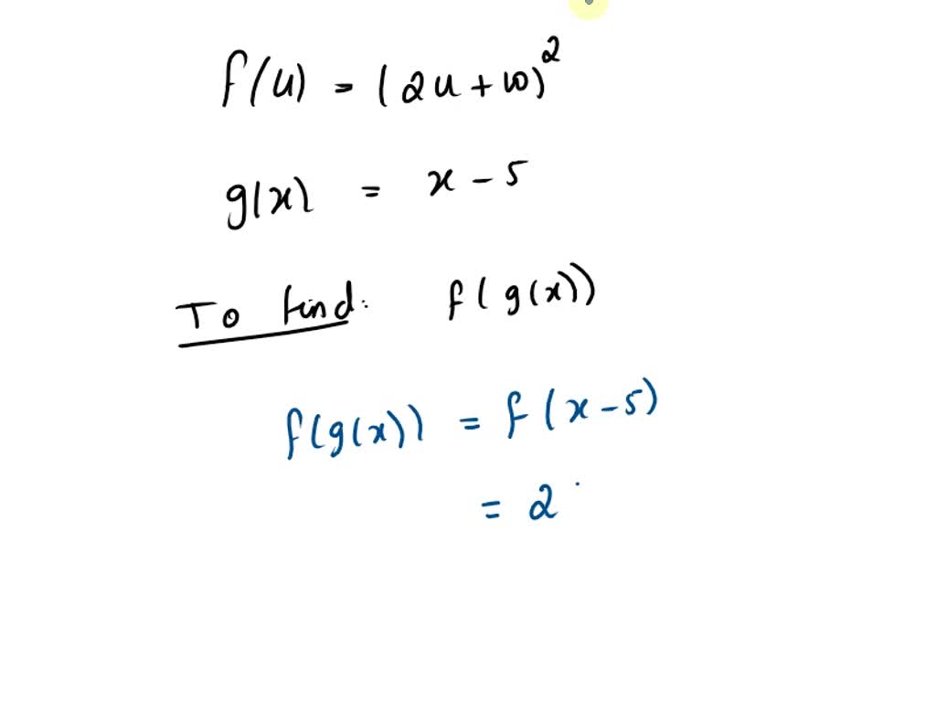 SOLVED: Express the given function as a composite of functions f and g ...