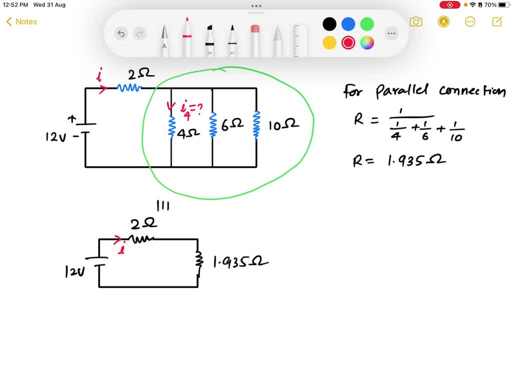SOLVED 8. Three resistors connected in parallel have individual values