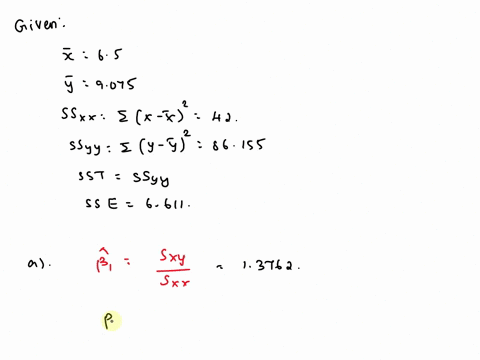 question-235-poiuts-simple-linear-regression_-an-engineer-used-a-random-sample-of-n-8-observations-on-a-response-variable-y-and-predictor-variable-to-estimate-simple-linear-regression-model-69802