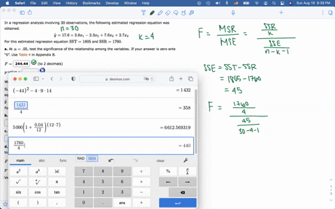 in-a-regression-analysis-involving-30-observations-the-following-estimated-regression-equation-was-obtained-y-176-38t1-2312-7-613-2714-for-this-estimated-regression-equation-sst-1805-and-ssr-57095