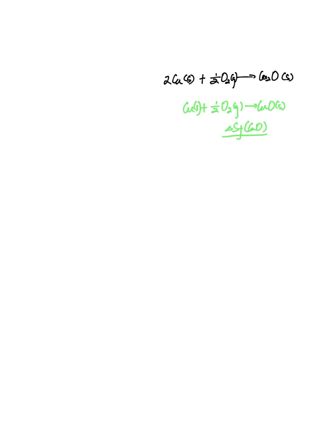 SOLVED: Find Î”SÂ° for the formation of Cu2O(s) from its elements.