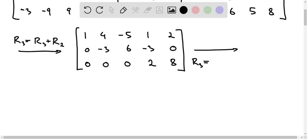 SOLVED: Use the row reduction algorithm to transform the matrix into ...