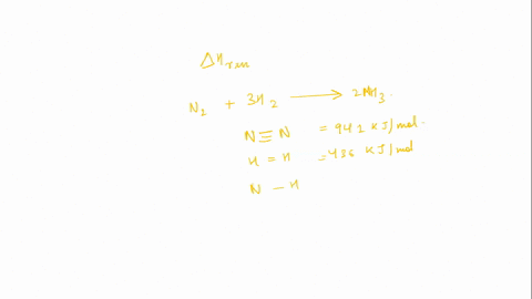 use-bond-energies-to-calculate-hrxn-for-the-following-reaction-n2g3h2g2nh3g-express-your-answer-in-kilojoules-as-an-integer-72348