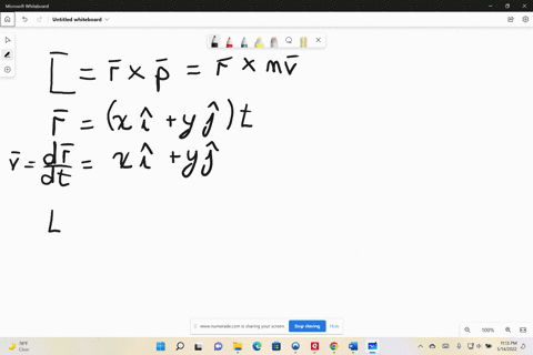 the-position-vectors-of-a-particle-of-mass-m-kg-as-a-function-of-time-are-given-assume-r-is-in-meters-and-t-is-in-seconds-determine-the-angular-momentum-of-the-particle-about-the-origin-as-a-74826