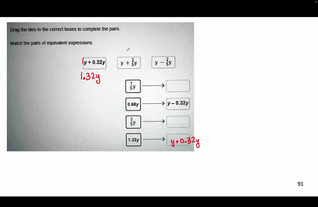 Match The Pairs Of Equivalent Expressions vrogue.co