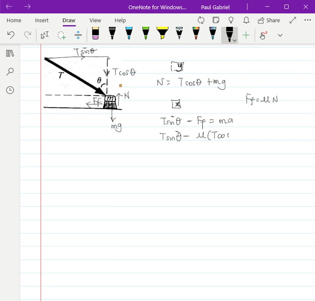 SOLVED MI A push broom of mass m is pushed at a constant velocity