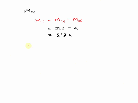 1an-atomic-nucleus-initially-moving-at-420-ms-emits-an-alpha-particle-in-the-direction-of-its-velocity-and-the-remaining-nucleus-slows-to-350-ms-if-the-alpha-particle-has-a-mass-of-40-u-and-53938