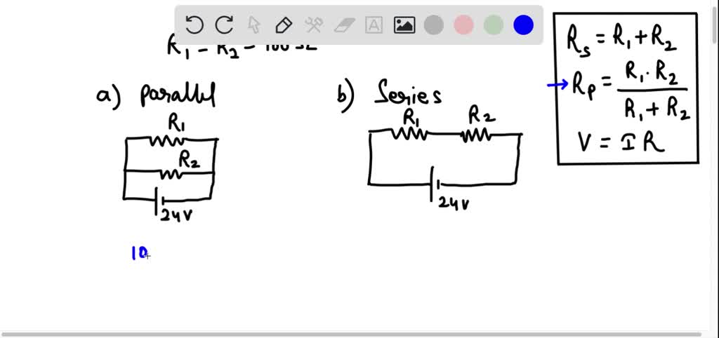 Two 100Ω resistors are connected (a) in parallel, and (b) in series, to ...