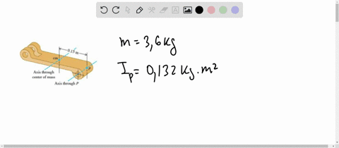 a-part-of-a-mechanical-linkage-has-a-mass-of-360-kg-we-measure-its-moment-of-inertia-about-an-axis-0150-m-from-its-center-of-mass-to-be-i-0132-kgm2-what-is-the-moment-of-inertia-about-a-para-37245