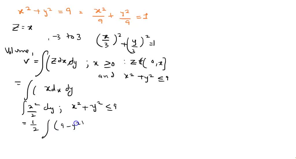 SOLVED: point) Find the volume of the wedge-shaped region (Figure 1 ...