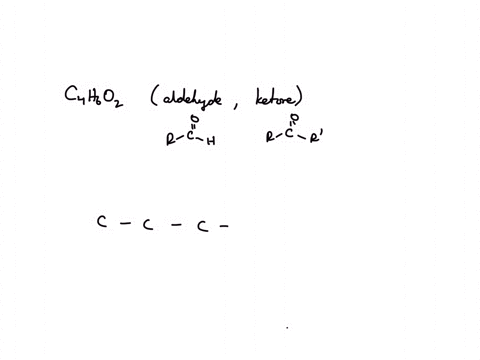 Draw a plausible structure for c4h6o2 that contains aldehyde...