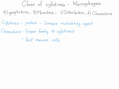 class-of-cytokine-that-is-primarily-secreted-by-macrophages-lymphokine-monokine-interleukin-chemokine-13876