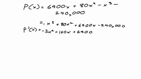 if-the-profit-function-for-a-product-is-px-6400x-80x2-x3-240000-dollars-selling-how-many-items-x-will-produce-a-maximum-profit-x-find-the-maximum-profit-69188