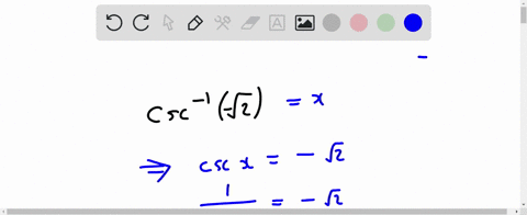 find-the-exact-radian-value-csc-1-sqrt2-32164