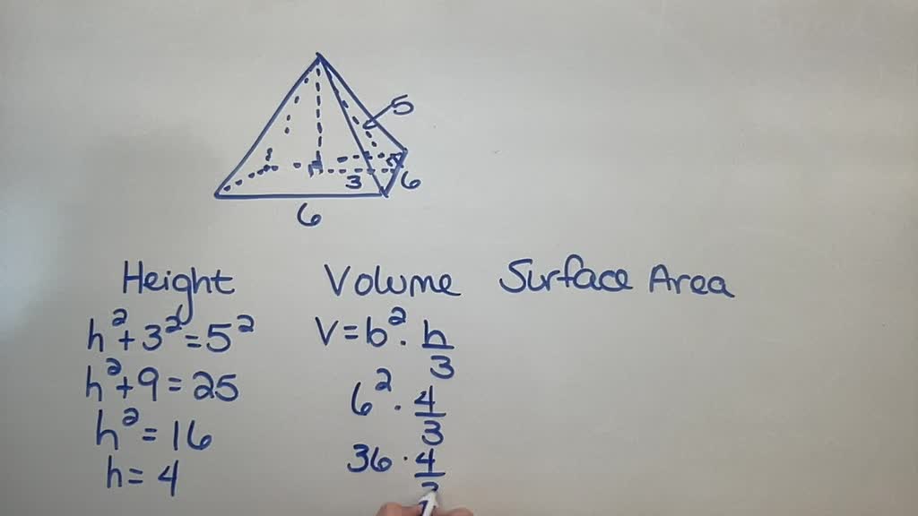 Square Pyramid Problem What Is A Right Square Pyramid