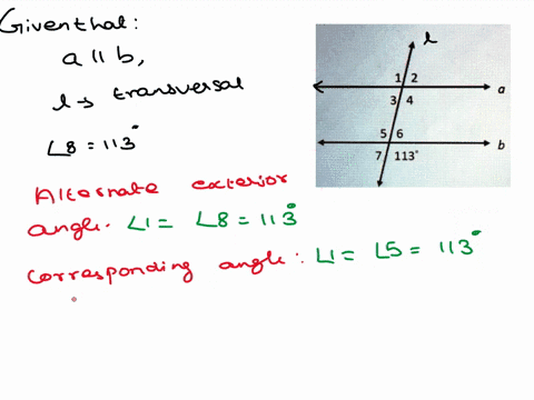lines-a-and-b-are-parallel-find-the-measure-of-each-angle-angle-8-is-113-degrees-lines-a-and-bare-parallel-find-the-measure-of-each-angle-angle-1-angle-2-angle-3-angle-4-5-6-b-113-angle-5-an-93424
