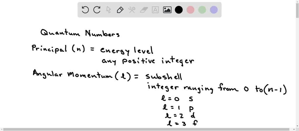 SOLVED: Give a set of quantum numbers to describe the electron lost ...