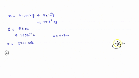 a-positively-charged-particle-of-mass-m00004gand-charge-q53cis-moving-horizontally-towards-the-wire-carrying-current-iat-the-instant-shown-in-the-figure-the-speed-of-the-particle-is-v3900ms-78595