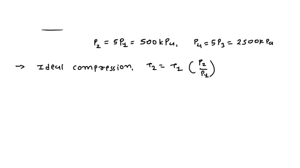 SOLVED A gas turbine cycle has two stages of compression, with an