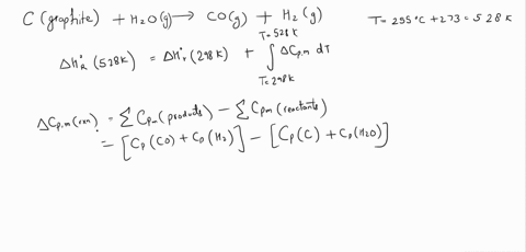 at-298-k-hrxn-13128-kjmol1-for-the-reaction-cgraphite-h2ogcogh2g-with-cpm-853-3358-2912-and-2882-jk1mol1-for-graphite-h2og-cog-and-h2g-respectively-calculate-hrhr-at-255-cc-from-this-informa-04737