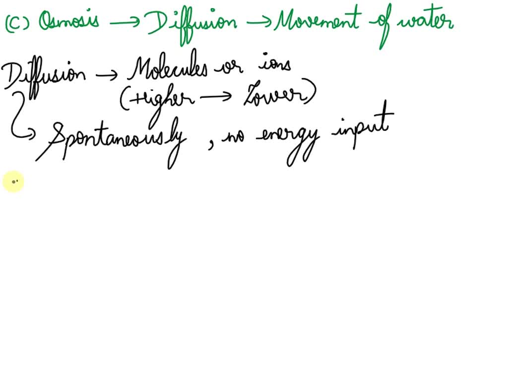 SOLVED: What is the difference between osmosis and diffusion? A ...