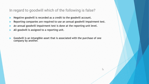 in-regard-to-goodwill-which-of-the-following-is-falsenegative-goodwill-is-recorded-as-a-credit-to-the-goodwill-account-reporting-companies-are-required-to-use-an-annual-goodwill-impairment-t-55778