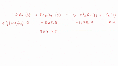 the-thermite-reaction-vcty-exothermic-reaction-been-used-produce-liquid-iron-for-welding-mixture-of-2-mol-of-powdered-aluminum-metal-and-mol-of-ironiii-oxide-yields-liquid-iron-and-solid-alu-88963