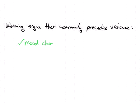 the-nurse-is-reviewing-the-patients-chart-and-preparing-to-ask-the-patient-and-his-family-about-symptoms-of-anger-that-he-has-been-displaying-which-assessment-finding-is-a-warning-sign-that-commonly-p