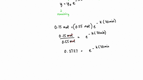 a-chemical-reaction-that-is-first-order-in-a-takes-place-in-a-constant-volume-batch-reactor-the-amount-of-a-decreases-from-055-mol-to-015-mol-in-30-min-how-long-will-it-take-to-reduce-the-amount-of-a-