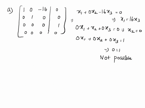 The reduced row-echelon forms of the augmented matrices of...