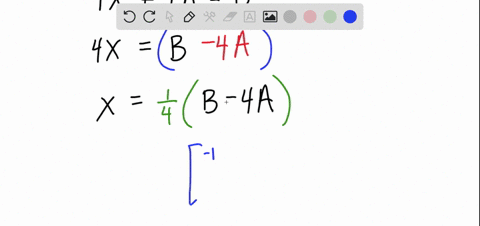 let-a-and-b-solve-the-matrix-equation-4x-4a-b-for-x-x-type-an-integer-or-simplified-fraction-for-each-matrix-element-09642
