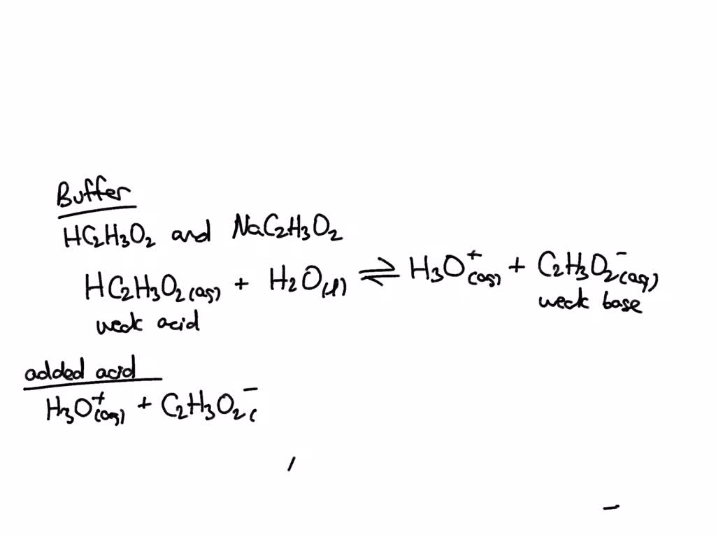 Solved A Buffer Solution Is Made By Dissolving Hc2h3o2 And Nac2h3o2 In Water Enter An Equation 4090