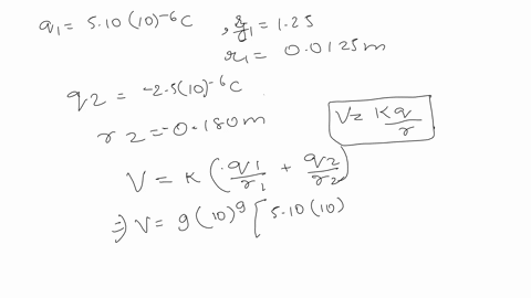 two-point-charges-are-on-the-y-axis-a-510-c-charge-is-located-at-y-125-cm-and-a-248-c-charge-is-located-at-y-180-cm-a-find-the-total-electric-potential-at-the-origin-b-find-the-total-electri-50416