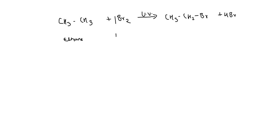 SOLVED 1) When ethane and 1 mol of bromine gas are mixed and exposed