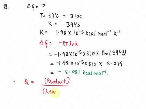name-8an-enzymatic-hydrolysis-of-fructosc-1-p-shown-below-proceedcd-to-equilibrium-at-37-c-and-the-equilibrium-constant-for-the-reaction-was-3943-fructose-1-ph2ofructosepi-15-when-the-system-15624