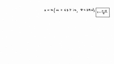 the-heights-of-women-follow-a-normal-distribution-with-a-mean-height-of-637-and-standard-deviation-in-height-of-29-in-what-height-separates-the-shortest-5-of-women-from-the-rest-round-your-r-72549
