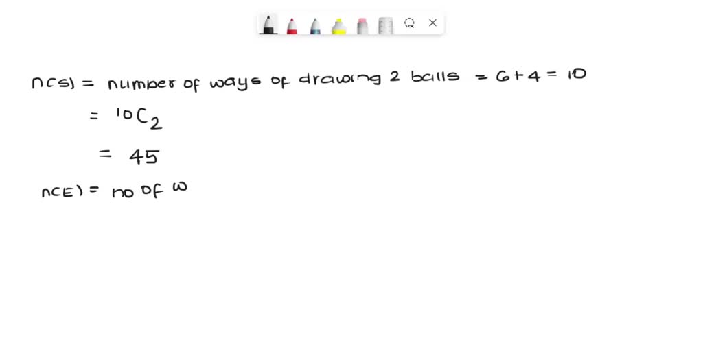 A bag contains 6 white and 4 black balls .2 balls are drawn at random