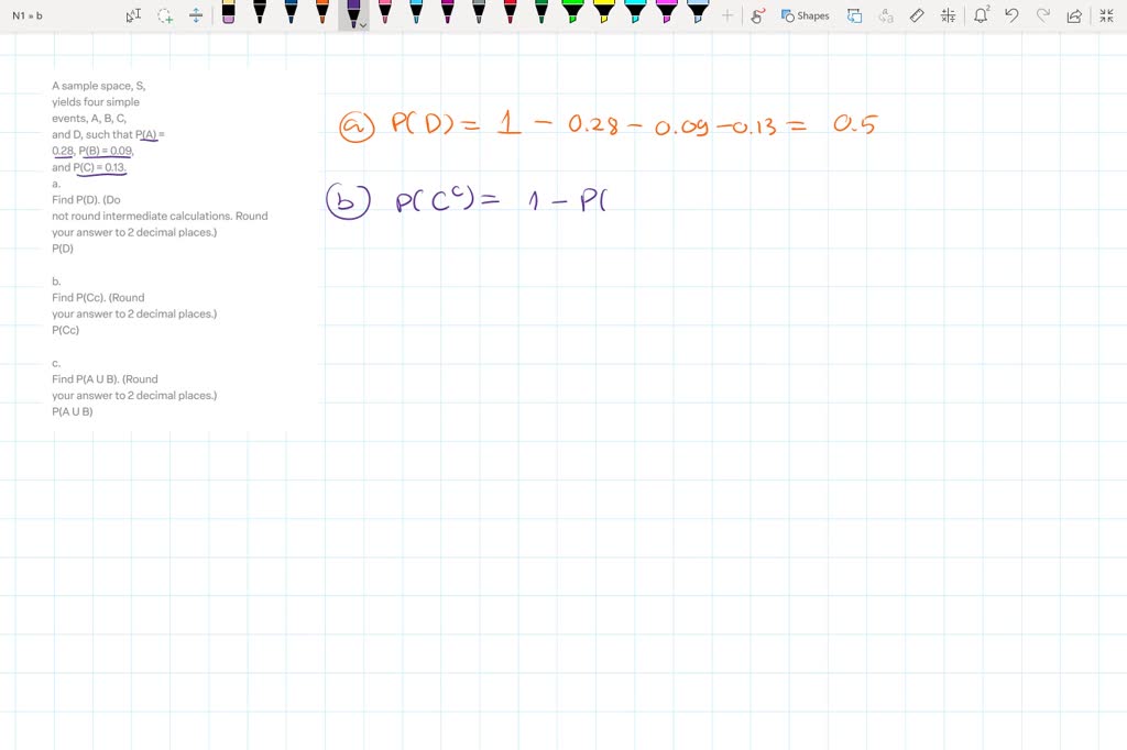 SOLVED: A Sample Space, S, Yields Four Simple Events, A, B, C, And D ...