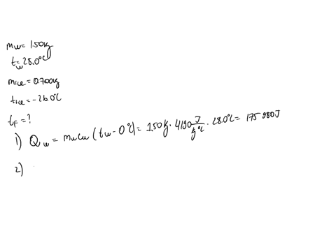 you-have-150-kg-of-water-at-280-c-in-an-insulated-container-of-negligible-mass-you-add-0700-kg-of-ice-that-is-initially-at-260-c-assume-that-no-heat-exchanges-with-the-surroundings-after-the-09531