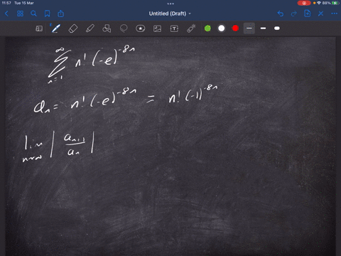 use-any-method-to-determine-if-the-series-converges-or-diverges-give-reasons-for-your-answer-8n-nl-e-n-select-the-correct-choice-below-and-fill-in-the-answer-box-to-complete-your-choice-0-a-25843