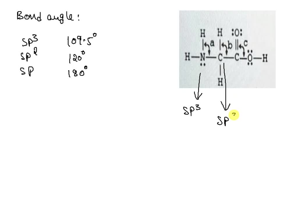 SOLVED: The Bond Angles Marked A, B, And C In The Molecule Below Are ...