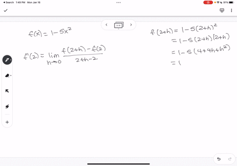 use-the-definition-of-the-derviative-to-compute-the-derivative-of-f-x-1-sx2-at-the-specific-point-x-23-evaluate-the-limit-by-using-algebra-to-simplify-the-difference-quotient-in-first-answer-00351