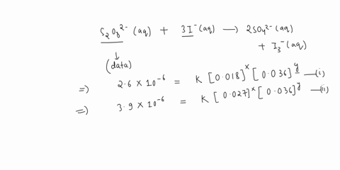 1438consider-the-reaction-of-peroxydisulfate-ion-80-with-iodide-ion-i-in-aqueous-solution-5-2-0-8-aq-3-aq-2-so-aq-aq-at-a-particular-temperature-the-initial-rate-of-disappearance-of-502-vari-09353