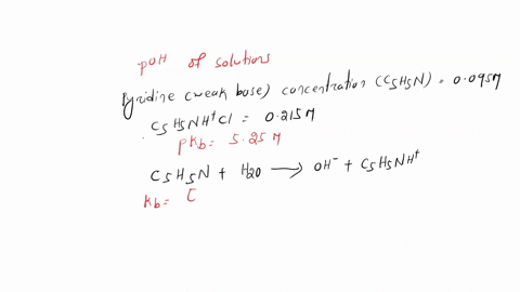 calculate-the-ph-of-a-solution-that-is-0095-m-pyridine-pkb-525-and-0215-m-pyridinium-chloride-95092