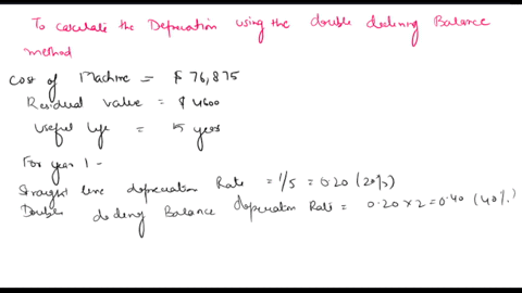 a-machine-costing-76875-with-a-five-year-life-and-4600-residual-value-was-purchased-january-2-compute-depreciation-for-each-of-the-five-years-using-the-double-declining-balance-method-year-1-18851