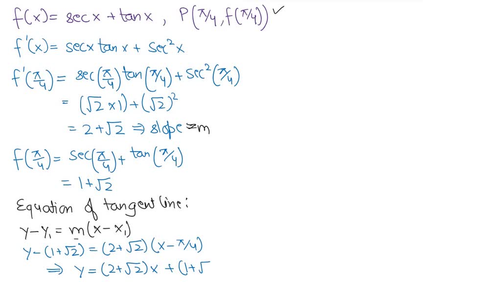 SOLVED: Find the equations of the tangent line and the normal line t0 ...